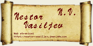 Nestor Vasiljev vizit kartica